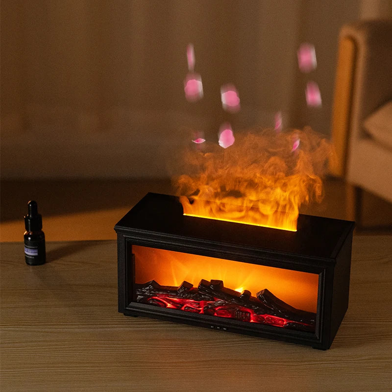Mini Diffuser with LED Fireplace
