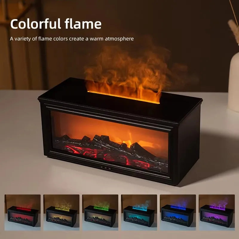 Mini Diffuser with LED Fireplace