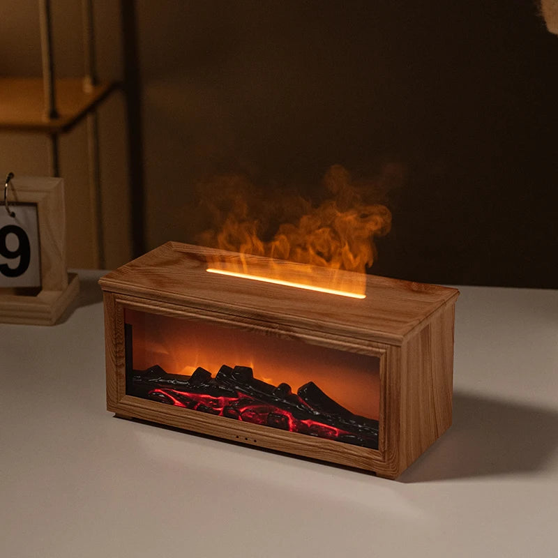Mini Diffuser with LED Fireplace