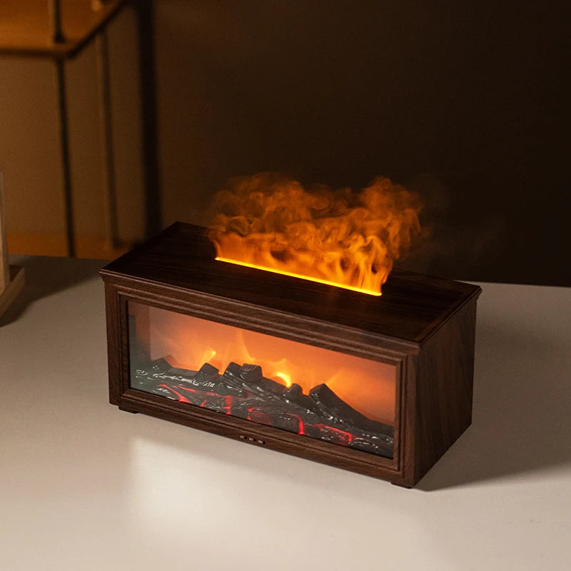 Mini Diffuser with LED Fireplace