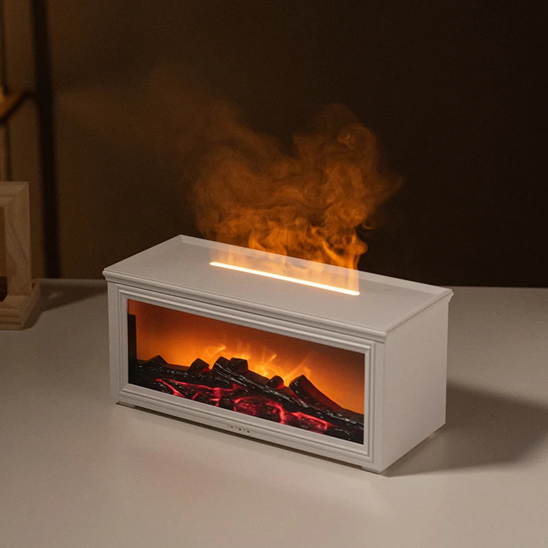 Mini Diffuser with LED Fireplace