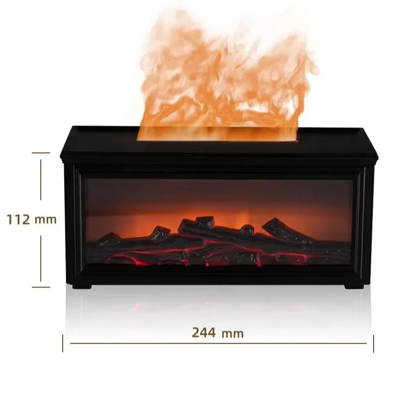 Mini Diffuser with LED Fireplace